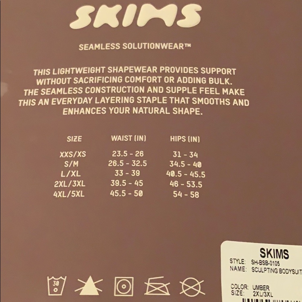 SKIMS sculpting bodysuit mid thigh (lumber)